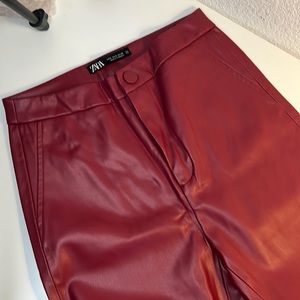 Zara Vegan Leather Pants Size S